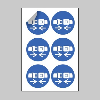 Seatbelt Symbol - Labels (Sheet of 6) - TESTTTTT!!!!! Seatbelt Symbol - Labels (Sheet of 6) - TESTTTTT!!!!!