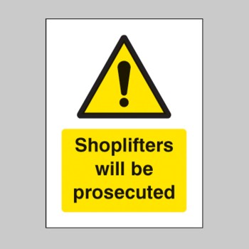 Shoplifters Will be Prosecuted - Window Sticker - TESTTTTT!!!!! 