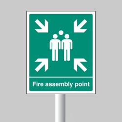 Fire Assembly Point - Aluminium with Channelling - TESTTTTT!!!!! Fire Assembly Point - Aluminium with Channelling - TESTTTTT!!!!!