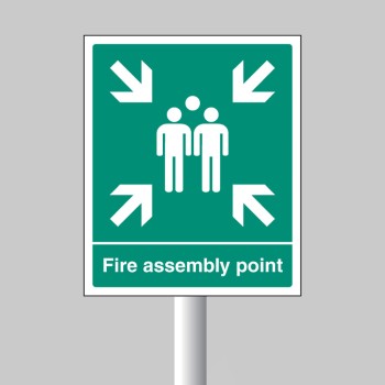 Fire Assembly Point - Aluminium with Channelling - TESTTTTT!!!!! Fire Assembly Point - Aluminium with Channelling - TESTTTTT!!!!!