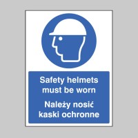 Safety Helmets Must be Worn (English / Polish) - TESTTTTT!!!!! Safety Helmets Must be Worn (English / Polish) - TESTTTTT!!!!!