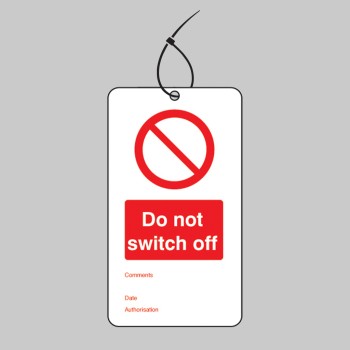 Do Not Switch Off - Double Sided Tags (Pack of 10) - TESTTTTT!!!!! Do Not Switch Off - Double Sided Tags (Pack of 10) - TESTTTTT!!!!!