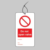 Do Not Open Valve - Double Sided Tags (Pack of 10) - TESTTTTT!!!!! Do Not Open Valve - Double Sided Tags (Pack of 10) - TESTTTTT!!!!!
