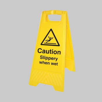 Caution - Slippery when Wet - Self Standing Floor Sign - TESTTTTT!!!!! 