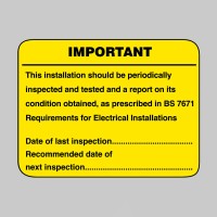 Periodic Electrical Inspection - Labels - TESTTTTT!!!!! Periodic Electrical Inspection - Labels - TESTTTTT!!!!!