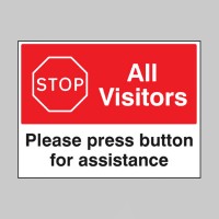 Stop - All Visitors - Please Press Button for Assistance - TESTTTTT!!!!! Stop - All Visitors - Please Press Button for Assistance - TESTTTTT!!!!!