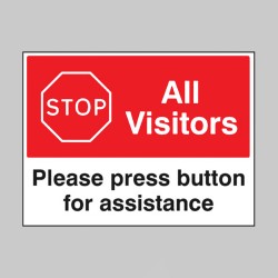 Stop - All Visitors - Please Press Button for Assistance - TESTTTTT!!!!! Stop - All Visitors - Please Press Button for Assistance - TESTTTTT!!!!!