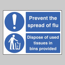 Prevent the Spread of Flu - Dispose of Used Tissues in Bins Provided - TESTTTTT!!!!! 