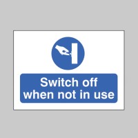 Switch Off When Not in Use - Label - TESTTTTT!!!!! 