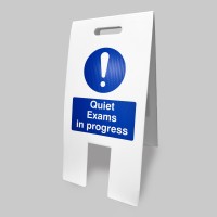 Quiet Exams in Progress - Lightweight Self Standing Sign - TESTTTTT!!!!! Quiet Exams in Progress - Lightweight Self Standing Sign - TESTTTTT!!!!!