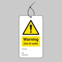 Warning - Out of Order - Double Sided Safety Tag (Pack of 10) - TESTTTTT!!!!! Warning - Out of Order - Double Sided Safety Tag (Pack of 10) - TESTTTTT!!!!!