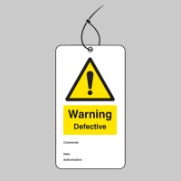Warning - Defective - Double Sided Safety Tag (Pack of 10) - TESTTTTT!!!!! Warning - Defective - Double Sided Safety Tag (Pack of 10) - TESTTTTT!!!!!
