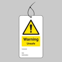 Warning - Unsafe - Double Sided Safety Tag (Pack of 10) - TESTTTTT!!!!! Warning - Unsafe - Double Sided Safety Tag (Pack of 10) - TESTTTTT!!!!!