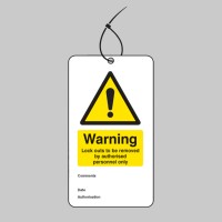 Warning - Lockout to be Removed Etc.. - Double Sided Safety Tag (Pack of 10) - TESTTTTT!!!!! Warning - Lockout to be Removed Etc.. - Double Sided Safety Tag (Pack of 10) - TESTTTTT!!!!!