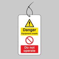 Danger - Equipment Unsafe - Do Not Operate Double Sided Tag (Pack of 10) - TESTTTTT!!!!! Danger - Equipment Unsafe - Do Not Operate Double Sided Tag (Pack of 10) - TESTTTTT!!!!!