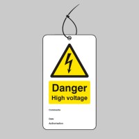 Danger - High Voltage - Double Sided Safety Tag - TESTTTTT!!!!! Danger - High Voltage - Double Sided Safety Tag - TESTTTTT!!!!!