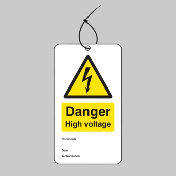 Danger - High Voltage - Double Sided Safety Tag - TESTTTTT!!!!! Danger - High Voltage - Double Sided Safety Tag - TESTTTTT!!!!!