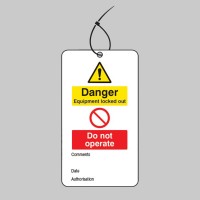 Lockout Tag - Danger - Equipment Locked Out Do Not Operate - 80 x 150mm (Pack of 10) - TESTTTTT!!!!! Lockout Tag - Danger - Equipment Locked Out Do Not Operate - 80 x 150mm (Pack of 10) - TESTTTTT!!!!!