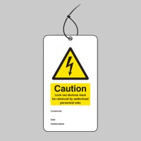 Caution - Lock Out Device Must be Removed By - Double Sided Safety Tag - TESTTTTT!!!!! Caution - Lock Out Device Must be Removed By - Double Sided Safety Tag - TESTTTTT!!!!!