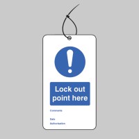Lockout Tag - Lock Out Point Here - 80 x 150mm (Pack of 10) - TESTTTTT!!!!! Lockout Tag - Lock Out Point Here - 80 x 150mm (Pack of 10) - TESTTTTT!!!!!