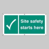 Site Safety Starts Here - Banner with Eyelets - TESTTTTT!!!!! Site Safety Starts Here - Banner with Eyelets - TESTTTTT!!!!!