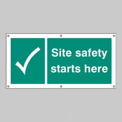 Site Safety Starts Here - Banner with Eyelets - TESTTTTT!!!!! Site Safety Starts Here - Banner with Eyelets - TESTTTTT!!!!!