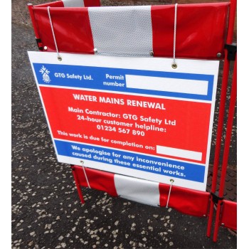 Courtesy Sign with Bungee Ties - TESTTTTT!!!!! 