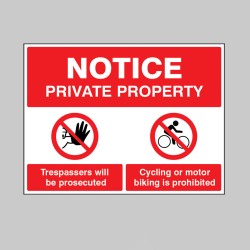 Private Property - Trespassers will be Proscuted - Cycling or Motor Biking is Prohibited - TESTTTTT!!!!! Private Property - Trespassers will be Proscuted - Cycling or Motor Biking is Prohibited - TESTTTTT!!!!!