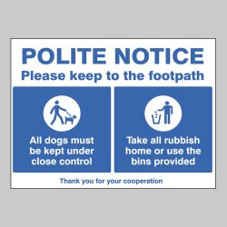 Polite Notice - Please Keep to the Footpath - TESTTTTT!!!!! Polite Notice - Please Keep to the Footpath - TESTTTTT!!!!!