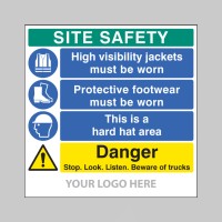 Hi Vis - Footwear - Hard Hat - Stop, Look, Listen - Add Logo - Site Saver - TESTTTTT!!!!! 