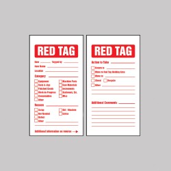 Red Tag - Quality Control - Double Sided Tag - Includes Cable Ties (Pack of 10) - TESTTTTT!!!!! Red Tag - Quality Control - Double Sided Tag - Includes Cable Ties (Pack of 10) - TESTTTTT!!!!!