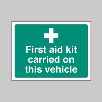 First Aid Kit Carried On this Vehicle - Window Sticker - TESTTTTT!!!!! 