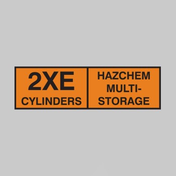 2XE Multi Cylinder Storage Placard Aluminium - Retro-Reflective - TESTTTTT!!!!! 