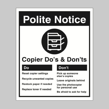 Photocopier - Do's & Don'ts - TESTTTTT!!!!! 