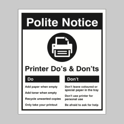 Printer - Do's & Don'ts - TESTTTTT!!!!! 