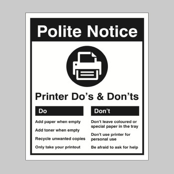 Printer - Do's & Don'ts - TESTTTTT!!!!! Printer - Do's & Don'ts - TESTTTTT!!!!!