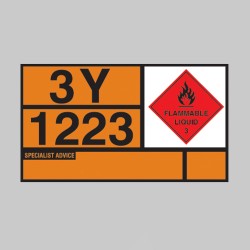 Kerosene Hazchem Placard - Aluminium - TESTTTTT!!!!! 