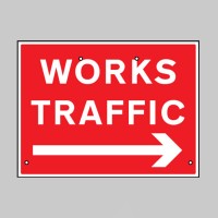 Re-Flex Sign - Works Traffic Arrow Right - TESTTTTT!!!!! 