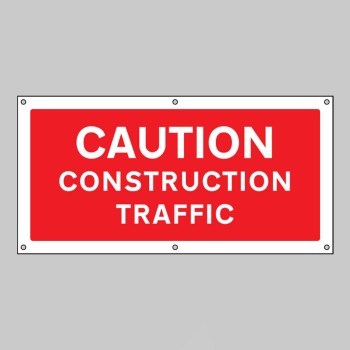 Caution - Construction Traffic - Banner with Eyelets - TESTTTTT!!!!! Caution - Construction Traffic - Banner with Eyelets - TESTTTTT!!!!!