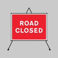 Fold Up Sign - Road Closed - 1050 x 750mm - TESTTTTT!!!!! 
