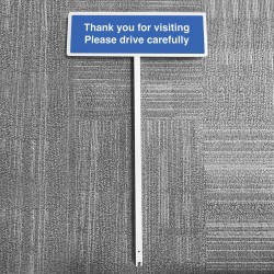 Thank you for Visiting - Please Drive Carefully - Verge Sign - TESTTTTT!!!!! 