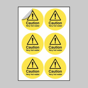 Caution - Very Hot Water Labels - TESTTTTT!!!!! Caution - Very Hot Water Labels - TESTTTTT!!!!!