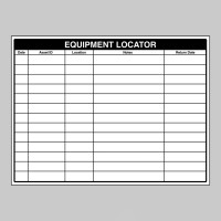 Equipment Locator - Dry Wipe Board - TESTTTTT!!!!! Equipment Locator - Dry Wipe Board - TESTTTTT!!!!!