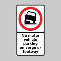 No Motor Vehicle Parking on Verge or Footway - Class RA1 and R2 - TESTTTTT!!!!! No Motor Vehicle Parking on Verge or Footway - Class RA1 and R2 - TESTTTTT!!!!!