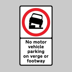 No Motor Vehicle Parking on Verge or Footway - Class RA1 and R2 - TESTTTTT!!!!! No Motor Vehicle Parking on Verge or Footway - Class RA1 and R2 - TESTTTTT!!!!!