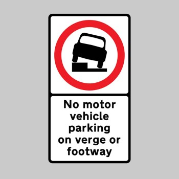 No Motor Vehicle Parking on Verge or Footway - Class RA1 and R2 - TESTTTTT!!!!! 