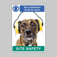 Ear Protection must be Worn - Dog - Poster - TESTTTTT!!!!! Ear Protection must be Worn - Dog - Poster - TESTTTTT!!!!!