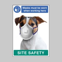Masks must be Worn when Working Here - Dog - Poster - TESTTTTT!!!!! Masks must be Worn when Working Here - Dog - Poster - TESTTTTT!!!!!