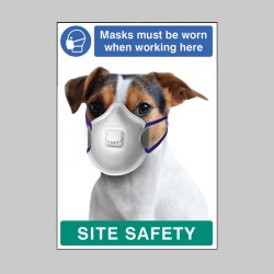 Masks must be Worn when Working Here - Dog - Poster - TESTTTTT!!!!! Masks must be Worn when Working Here - Dog - Poster - TESTTTTT!!!!!