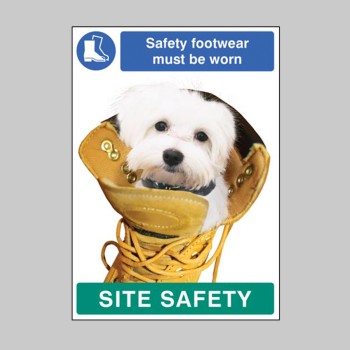 Safety Footwear must be Worn - Dog - Poster - TESTTTTT!!!!! Safety Footwear must be Worn - Dog - Poster - TESTTTTT!!!!!